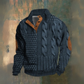 Éloi – Stylish jumper with High Collar – Blue / S