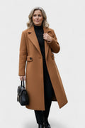 Frederikke – Winter coat in wool for women – Beige / XL