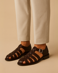 Grazio – Closed Sandal with Strap – Dark Brown / 39