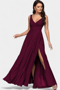 Gry – Draped dress – Bordeaux / L