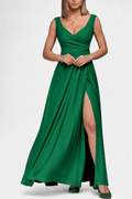 Gry – Draped dress – Bordeaux / XL