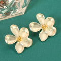 Gold flower earrings – Silver