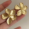 Gold flower earrings – Gold Yellow
