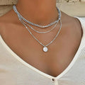 Gold and silver plated necklace – image 4