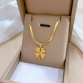 Golden four-leaf clover