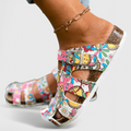 Helene – Supportive Sandals – Flowery White / 37