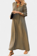 Helene – V-neck dress – Brick Red / XL