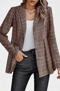 Henriette – Peplum Blazer – Brown / L