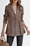 Henriette – Peplum Blazer – Brown / S