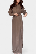 Ida – Long sleeve set – Brown / M