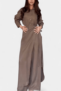 Ida – Long sleeve set – Brown / L