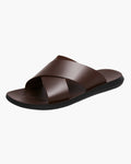 Illino – Sandals with cross straps – Brown / 39