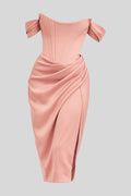 Johanna – Midi dress – Pink / S