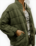 Johanne – Lightly padded jacket – Green / L