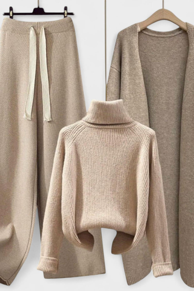 Johanne – Knitted set – Brown shade / S
