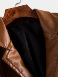 Jonas – Caramel colored leather jacket – Brown / L