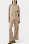 Karen – Long Sleeve Set – Brown / XL