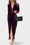 Karla – V-neck Luxury – Bordeaux / L