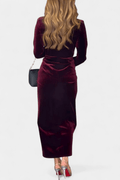 Karla – V-neck Luxury – Bordeaux / XL