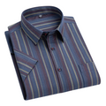Kasper – Short-sleeved Katoon shirt – Navy Blue / XS