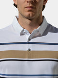 Kasper – Sunset Striped Polo – Black / XL