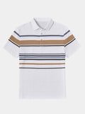 Kasper – Sunset Striped Polo – Black / S
