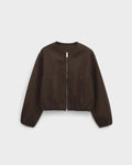 Katrine – Short bomber jacket – Dark Brown / S