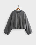 Katrine – Short bomber jacket – Dark Brown / M