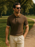 Keld – Tricot Brownstone Polo – Brown / M
