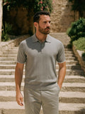 Keld – Tricot Brownstone Polo – Brown / XL