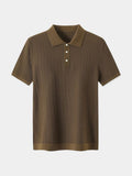 Keld – Tricot Brownstone Polo – Brown / S