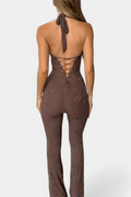 Kendra – Jumpsuit – Brown / L