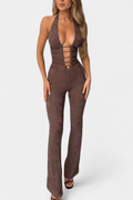 Kendra – Jumpsuit – Brown / XL