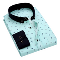 Klaas – Nautical Print Shirt – Light Blue checkered / L