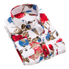 White with Red and Blue floral prints