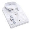 White with navy dots and embroidery