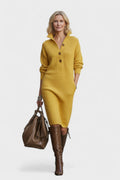 Kornelia – Elegant Knitted Dress – Beige / L