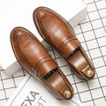 Leather Dress Loafers – Black / 40
