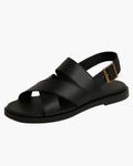 Lanaro – Elegant Crossed Sandals – Black / 38