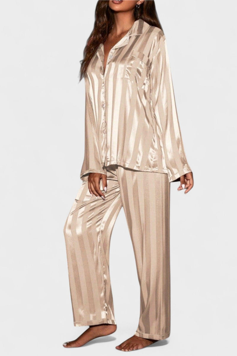 Laura – Long sleeve set – Beige / S