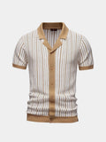 Laurits – Striped Knit Polo – Green / S
