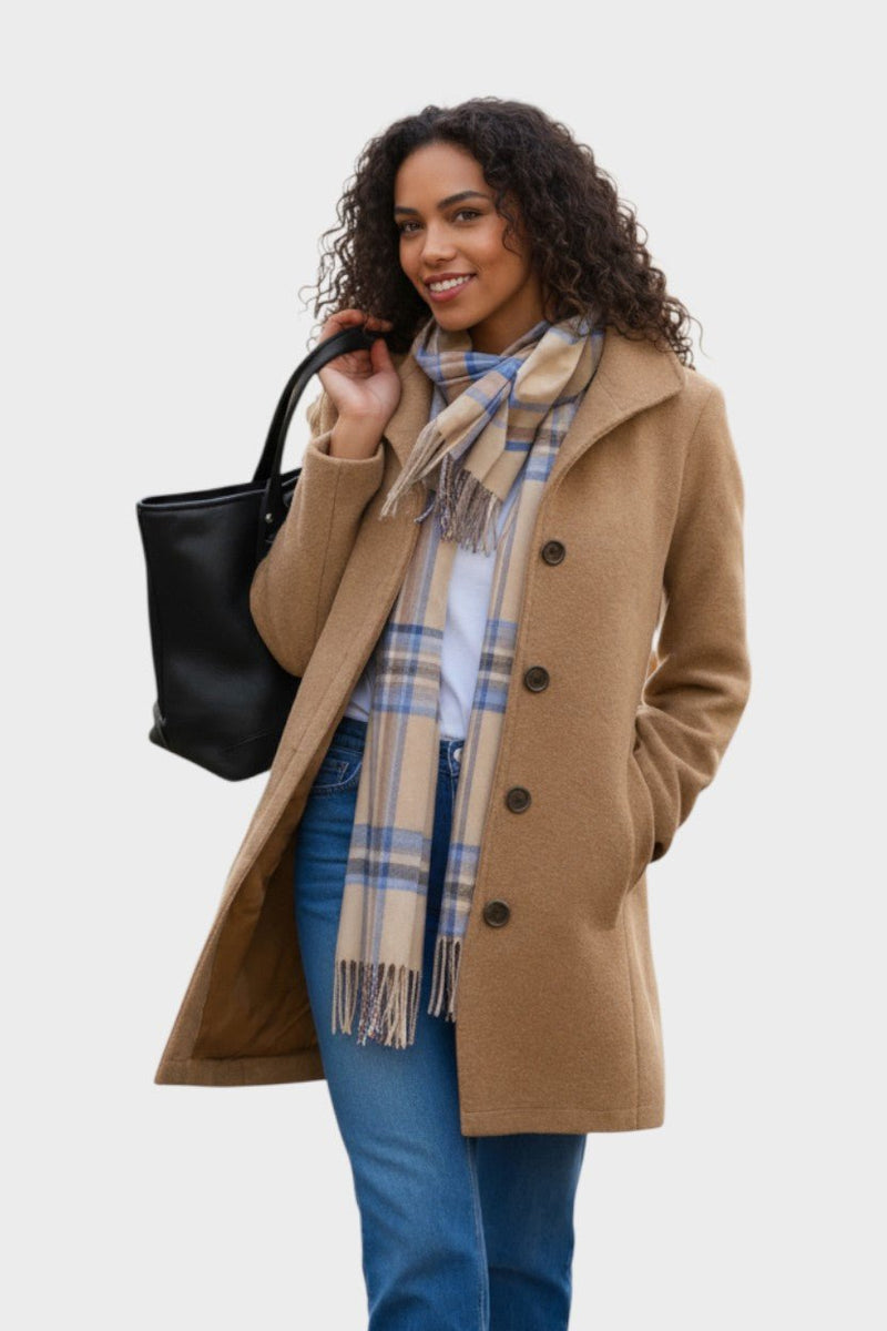 Leila – Elegant jacket in Nordic design – Khaki / S