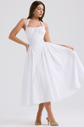 Lena – Midi dress – White / M