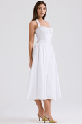 Lena – Midi dress – White / L