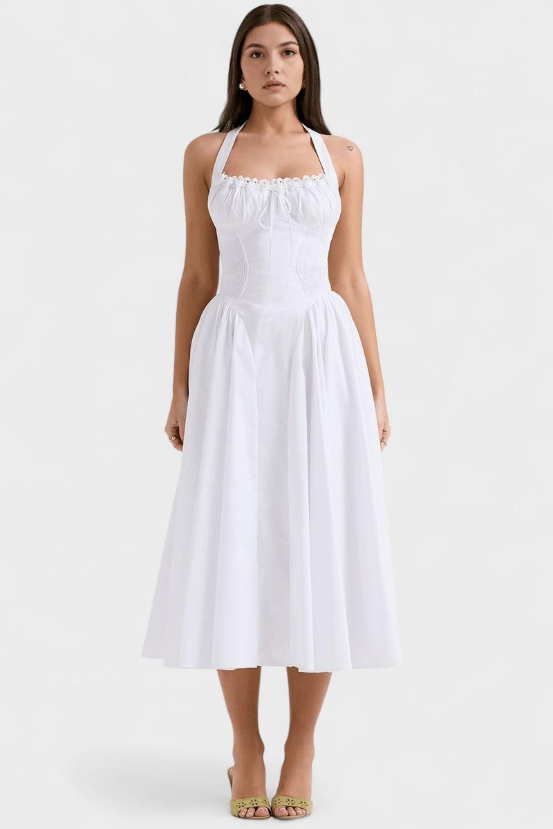 Lena – Midi dress – White / XS