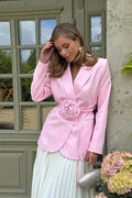 Lene – Classic blazer – Pink / L