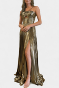 Lene – Maxi dress – Gold / L