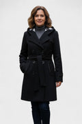 Leona – Elegant double-breasted coat – Blue / L