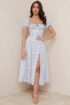 Blue floral print