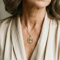 Tree of Life Necklace with Zircon in Gold – image 2